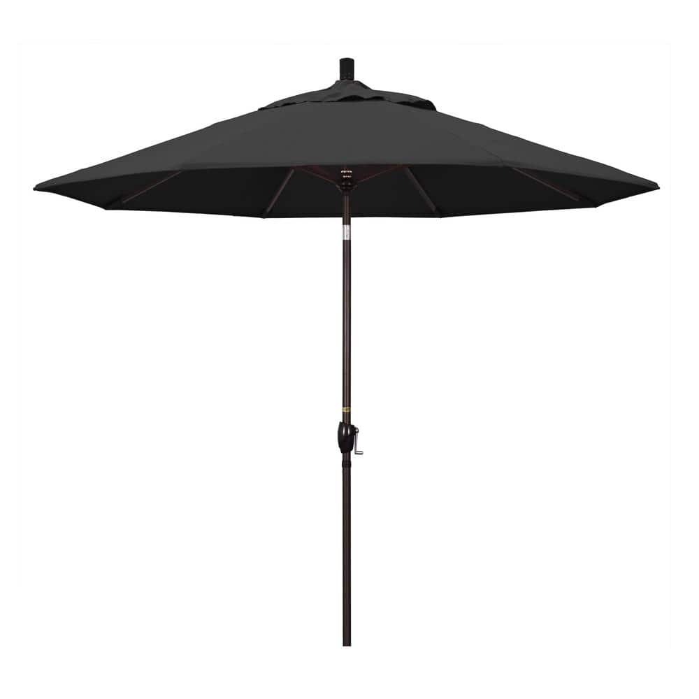 9 ft. Aluminum Push Tilt Patio Umbrella in Black Pacifica price history on PriceWatchPro
