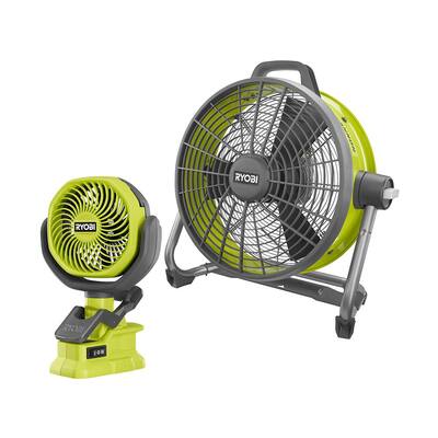 ONE+ 18V Cordless Hybrid 18 in. Air Cannon Drum Fan with 4 in. Clamp Fan (Tools Only)