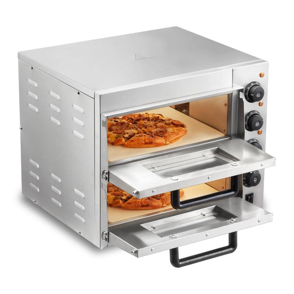 Electric Pizza Oven for 14 in. Pizza, 122-662F Temp, 0-120 Min Timer, Stainless Steel, 4 Knobs price history on PriceWatchPro