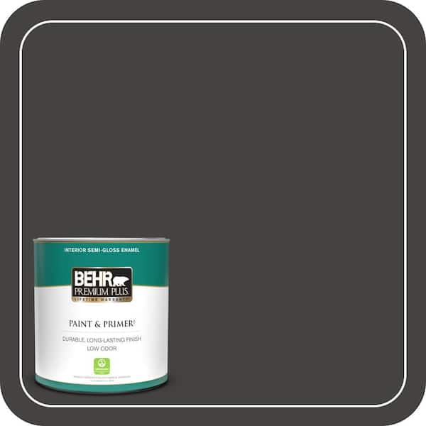 BEHR PREMIUM PLUS 1 qt. #ECC-27-3 Evening Canyon Semi-Gloss Enamel Low Odor Interior Paint & Primer
