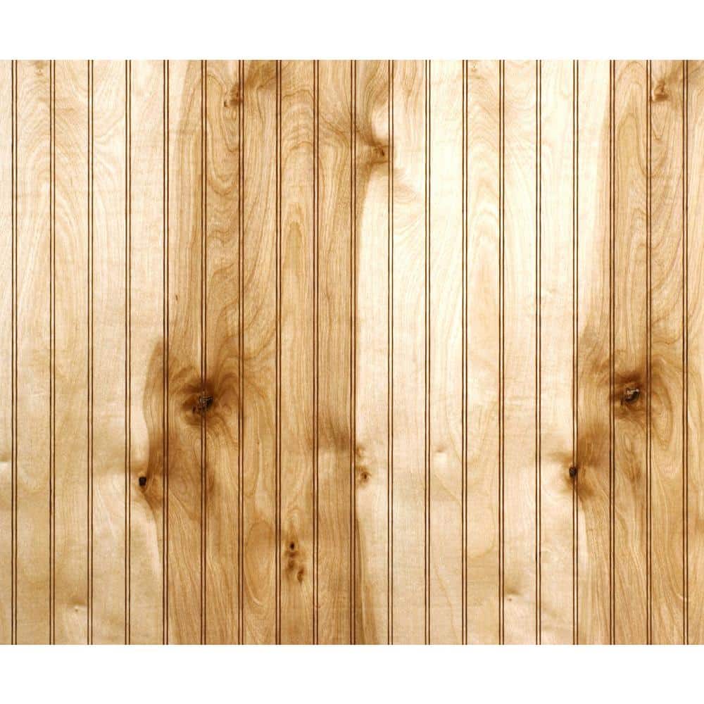32 sq. ft. Birch Beadboard Paneling