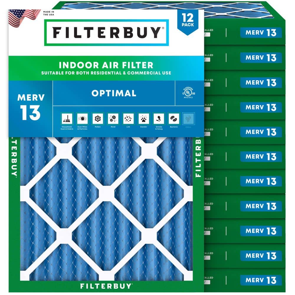 19 in. x 21.5 in. x 2 in. MERV 13 (FPR 10) Health Defense Pleated HVAC AC Furnace Air Filters Replacement (12-Pack) price history on PriceWatchPro