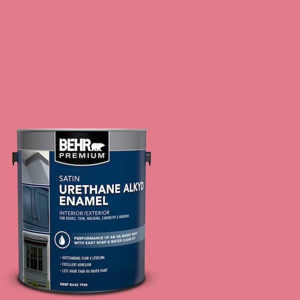 BEHR PREMIUM 1 gal. #P150-4 Hot Gossip Urethane Alkyd Satin Enamel Interior/Exterior Paint