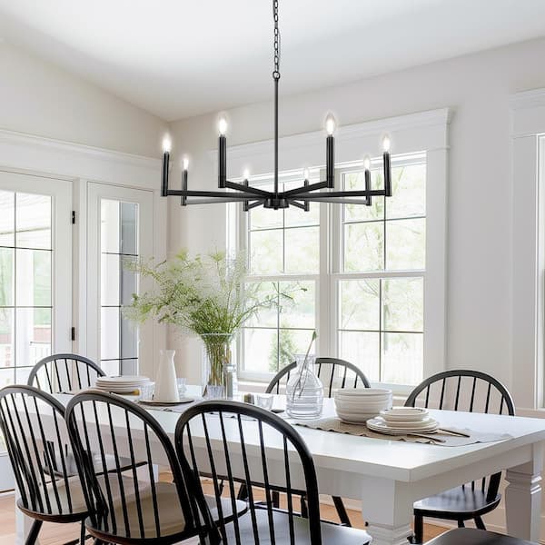 6-Light Modern Contemporary Chrome Candlestick Crystal Chandelier for Dining Room Bedroom Living Room Kitchen Foyer