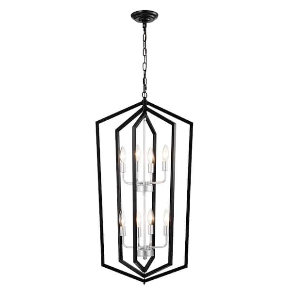 Kichler Abbotswell 6-Light Black Traditional Geometric Large Hanging Pendant Light