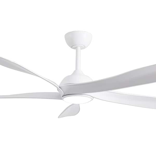 Warehouse of Tiffany Fergus 56 in. 1-Light Indoor White Finish Ceiling Fan with Light Kit