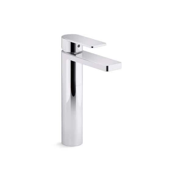 KOHLER Parallel 1.0 GPM Tall Single Hole Single-Handle Bathroom Sink Faucet in Polished Chrome