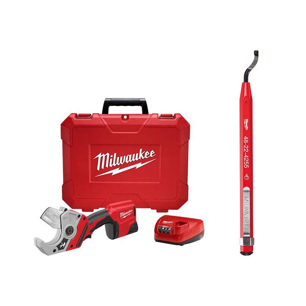 White Cap  Milwaukee 12V Cordless M12 Pipe Cutter with 1 Battery