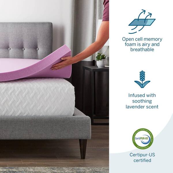 lavender infused memory foam mattress topper