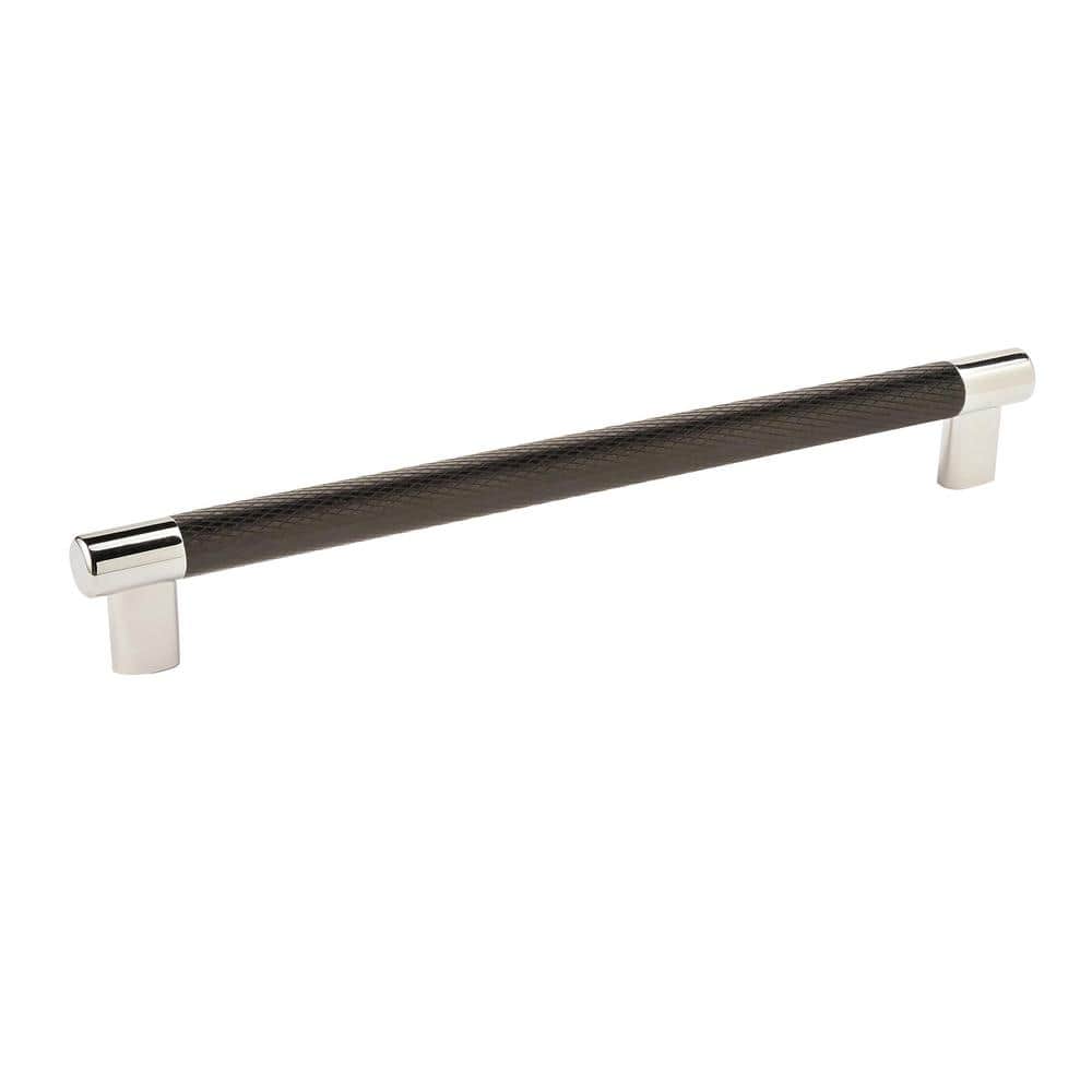 Esquire 10-1/16 in. (256mm) Modern Polished Nickel/Black Bronze Bar Cabinet