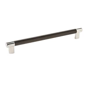 Esquire 10-1/16 in. (256 mm) Polished Nickel/Black Bronze Cabinet Bar Pull