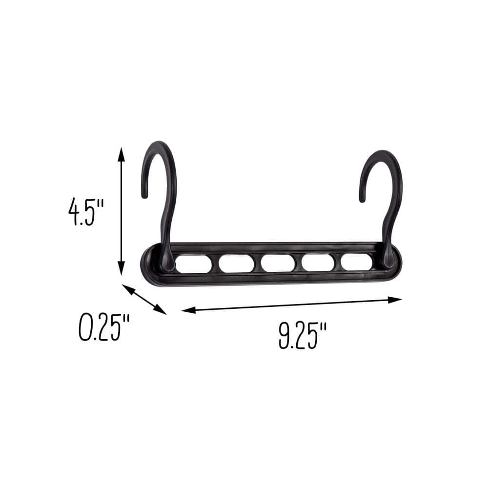 Black Velvet Non-Slip Collapsible Hangers Set, 55-Pack