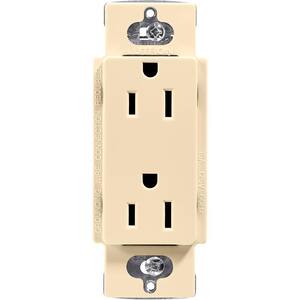 Claro 15 Amp Duplex Outlet, Ivory