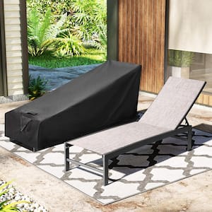 Crestlive Products Aluminum Beach Yard Pool Folding Recliner Adjustable Chaise Lounge Chair All Weather for Outdoor Indoor 1 PC Brown & Black 