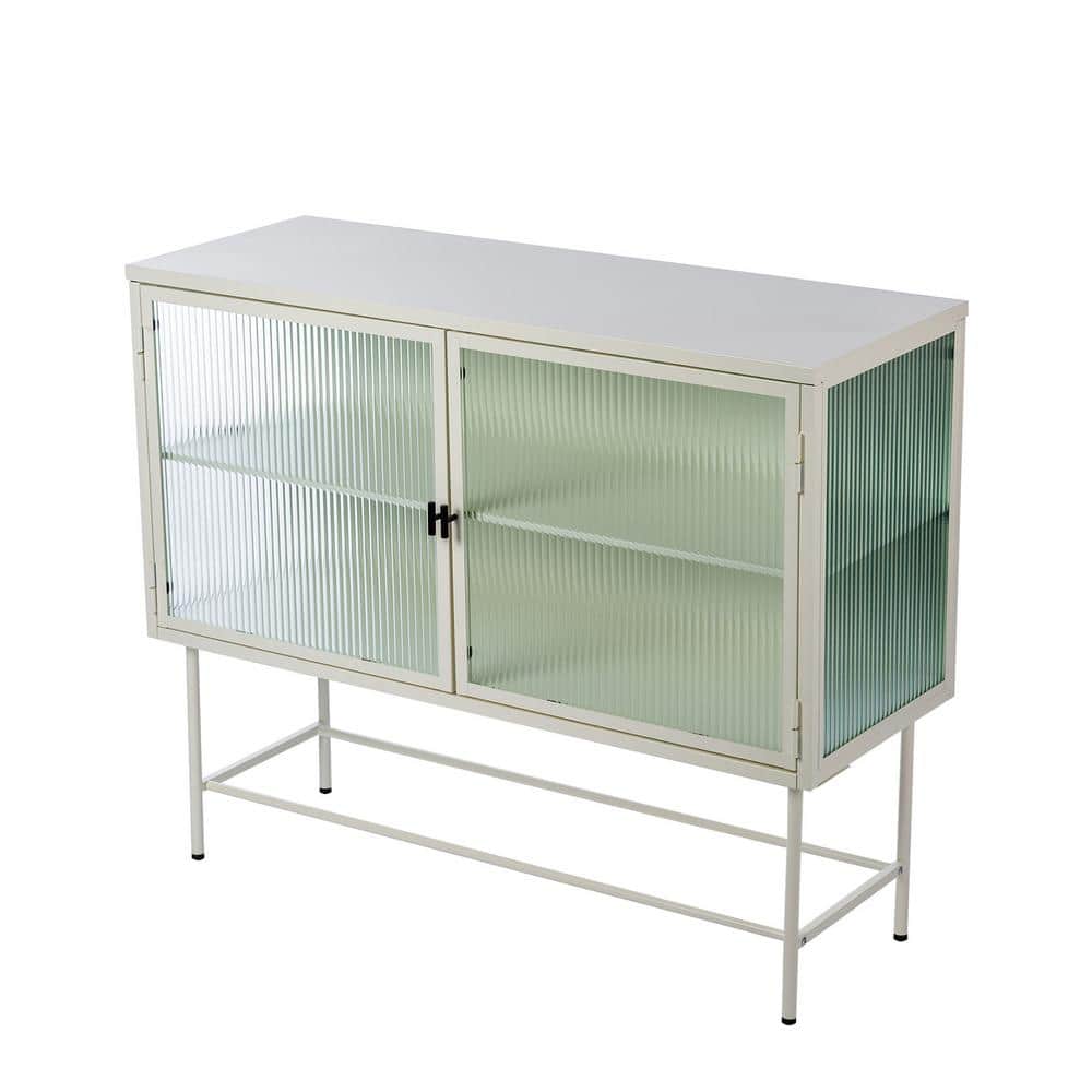 43.4 in. W x 15.9 in. D x 35.6 in. H Bathroom White Linen Cabinet