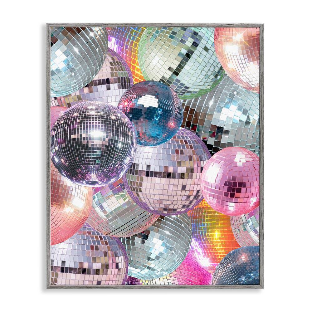 Pastel Disco Balls Cluster by Daphne Polselli Gray Framed Music Giclee Art Print 20 in. x 16 in. price history on PriceWatchPro