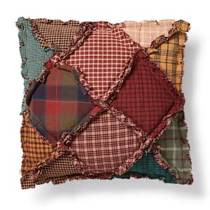 Campfire Square Brown Polyester 14 in. x 14 in. Square Decorative Throw Pillow