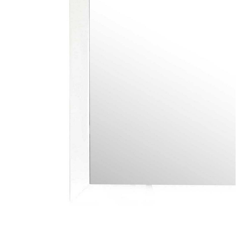Marilla 35 in. x 39 in. White Wood Framed Dresser Mirror