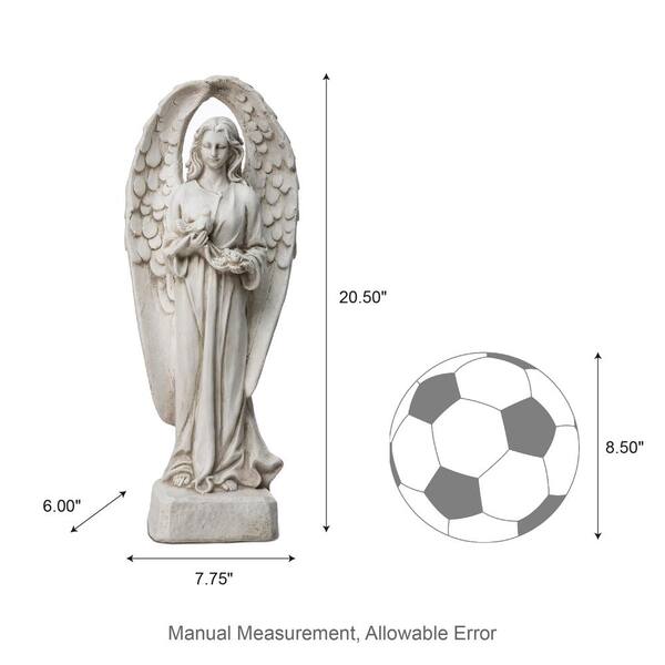 Glitzhome 20.5 in. H MGO Standing Archangel Garden Statue