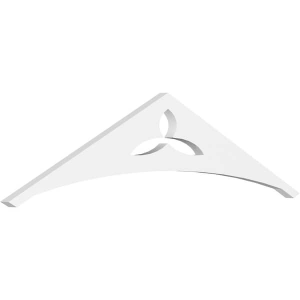 Ekena Millwork 1 in. x 36 in. x 9 in. (6/12) Pitch Naple Gable Pediment Architectural Grade PVC Moulding