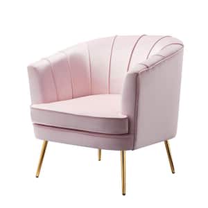 Endel Pink Velvet Accent Chair