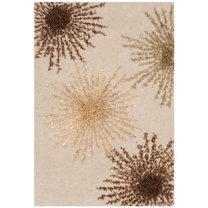 Soho Beige Doormat 3 ft. x 4 ft. Floral Area Rug