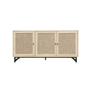 Anky 47.25 in. W x 15.75 in. D x 23.23 in. H Brown Particle Board Freestanding Bathroom Linen Cabinet in Natural