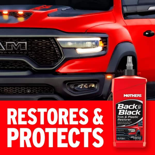 MOTHERS 12 oz. Back-to-Black Trim and Plastic Restorer Liquid 06112 - The  Home Depot