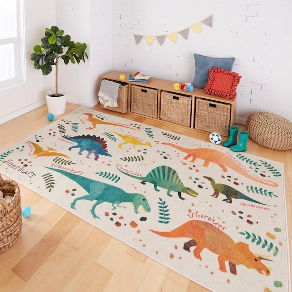  Modern Home Kids Play Area Rugs Drawn Dinosaurs Silhouette Color  Cute Dino for Childish Clothes Home Carpets Non-Slip Extra Size Yoga Mat  Runner Rug for Living Room Bedroom Kid Nursery Home