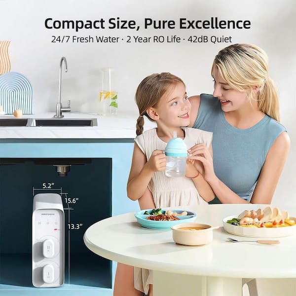 MIZUDO Pureflo 8-Stage Tankless Reverse Osmosis System, 600 GPD