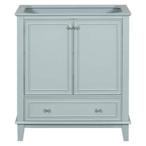 29.5 in. W x 17.8 in. D x 33.8 in. H Bath Vanity Cabinet without Top in Green, Base Only, with Doors and Drawer