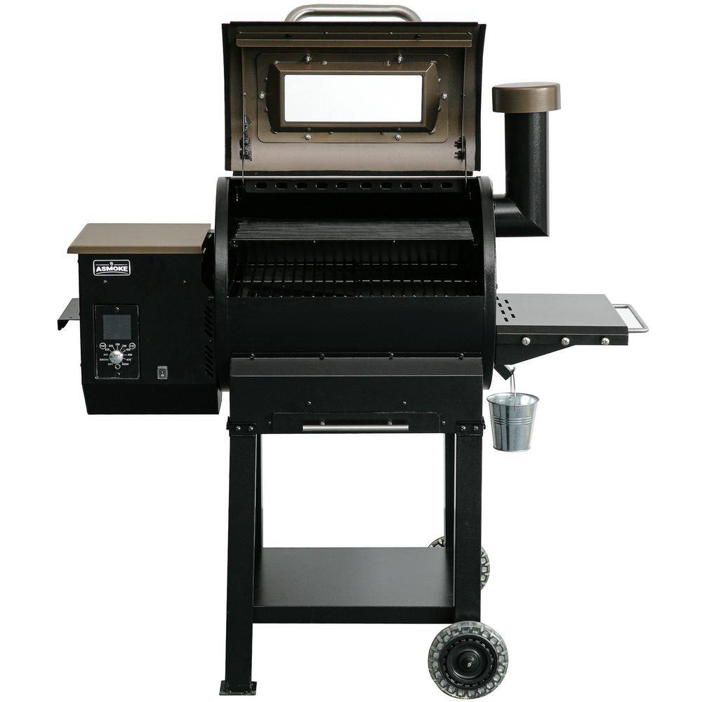 Bronze and Black Wood Pellet Grill with Skylights