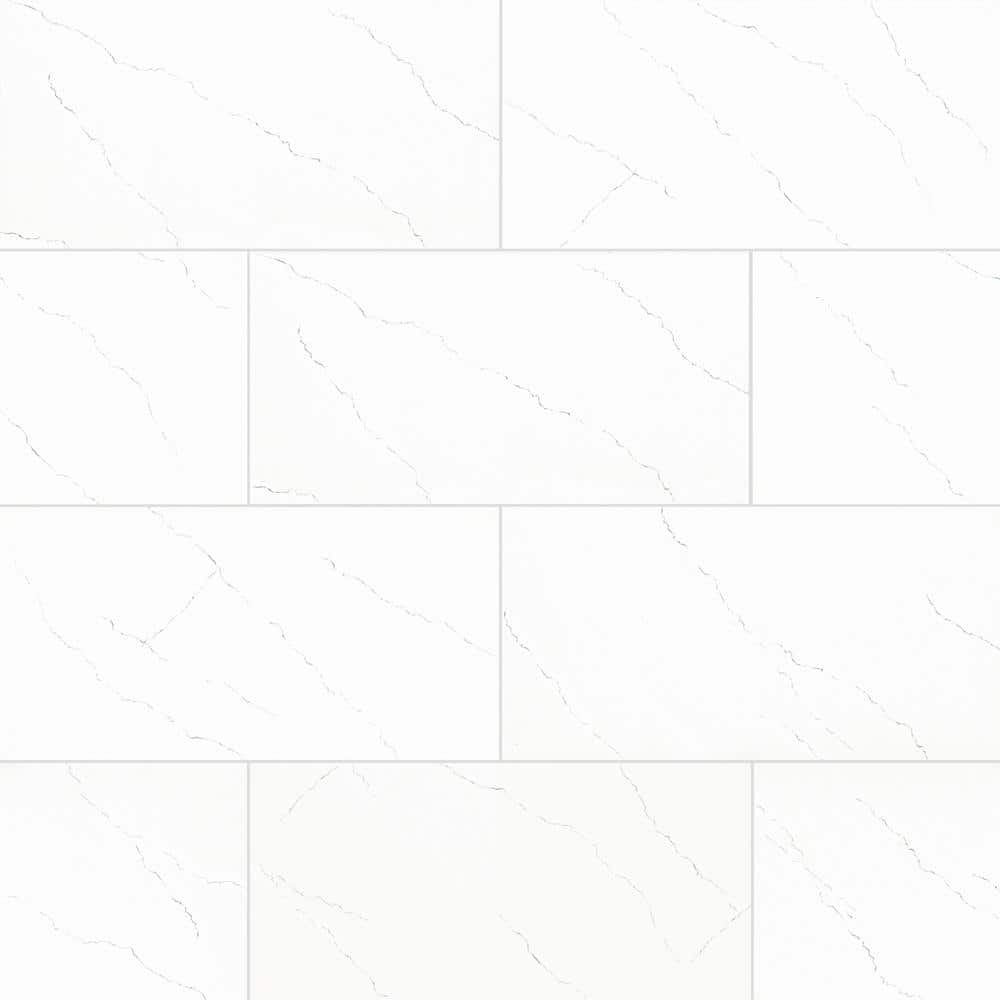 Marcella Gray 24 in. x 48 in. Matte Porcelain Marble Look Floor and Wall Tile (16 sq. ft./Case) price history on PriceWatchPro