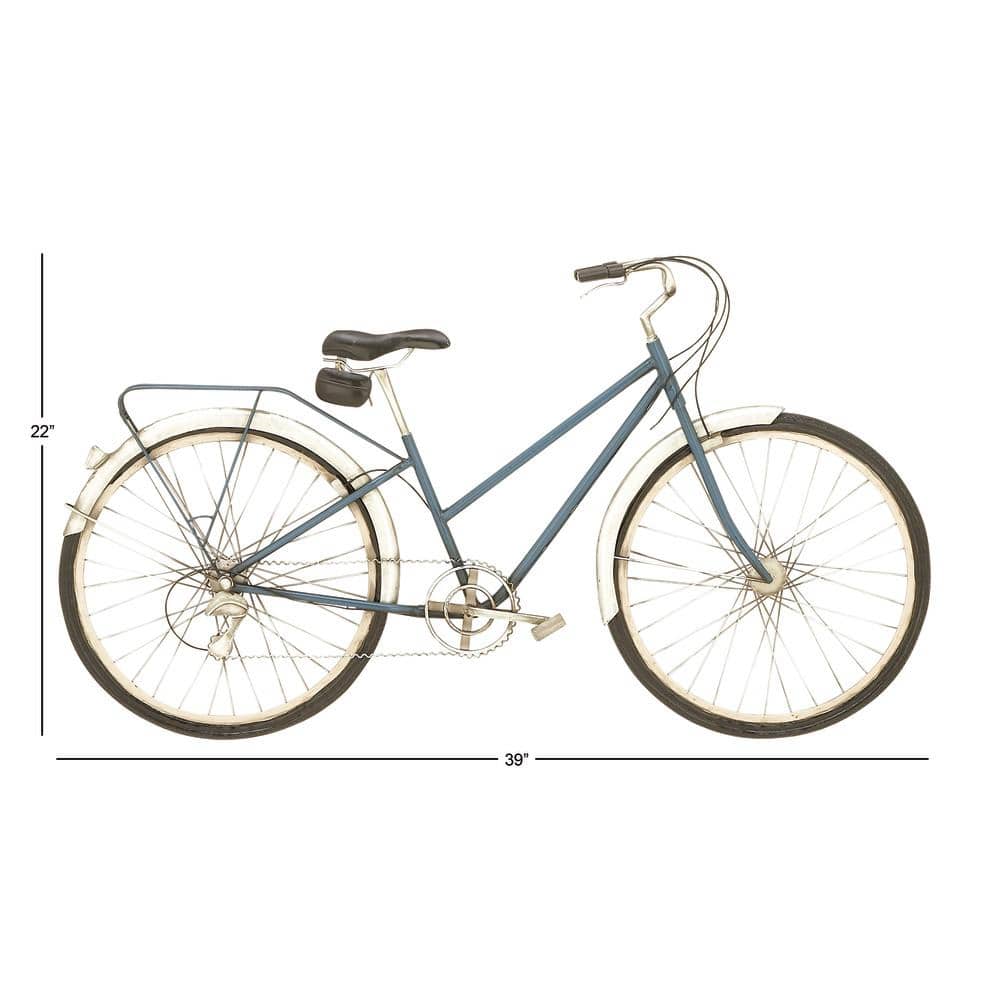 Industrial Brown and Black Iron Bicycle Wall Sculpture