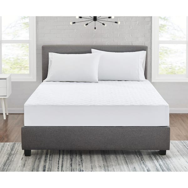 TRULY CALM Silver Cool Medium Deep Pocket Polyester Twin Mattress Pad