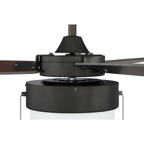 Intrepid 52 in. Indoor Espresso Dual Mount 3-Speed Reversible Motor Finish Ceiling Fan with Light Kit Included CRAFTMADE Ceiling Fans With Lights