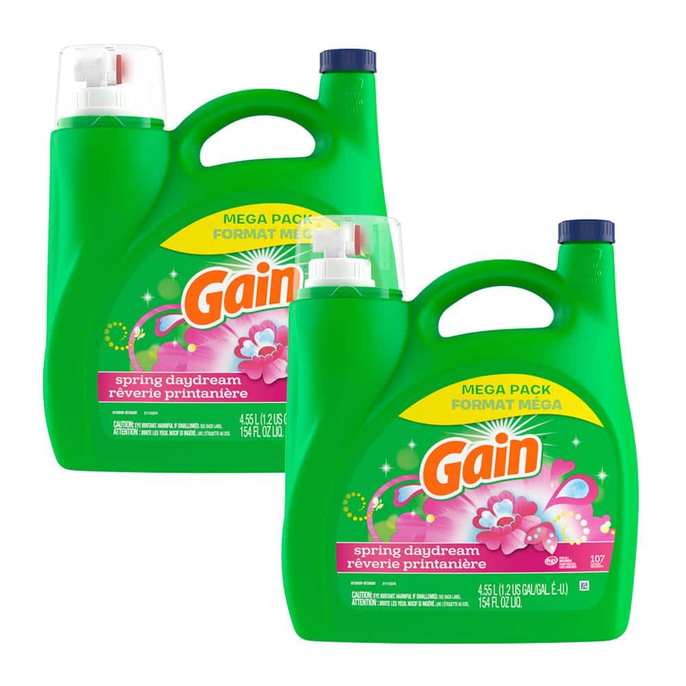 Gain Plus Aroma Boost HE 154 oz. Spring Daydream Scent Liquid Laundry  Detergent (107-Loads, Multi Pack-2) 078557164938 - The Home Depot, image size:1000x1000