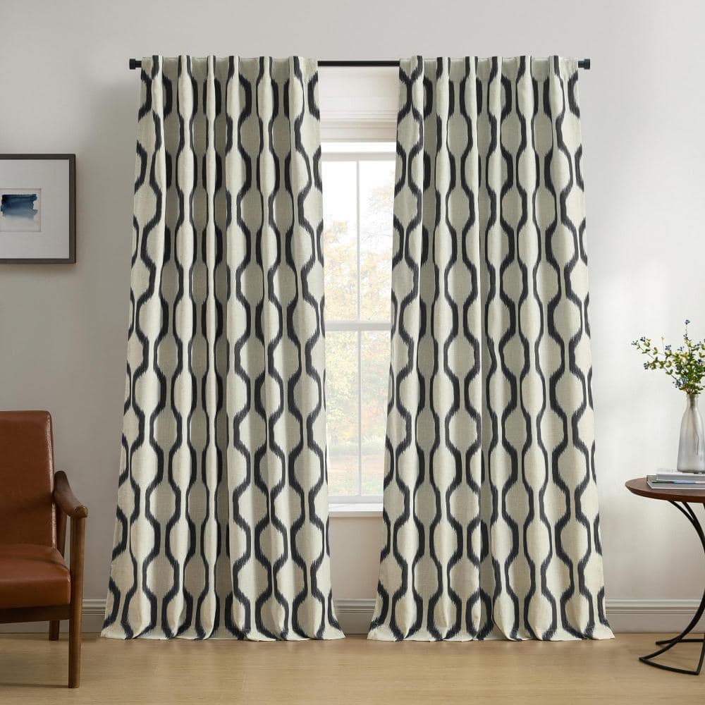 "Renzo Rod Pocket Back Tab Window Curtain, Black - 52""W x 84""L" price history on PriceWatchPro