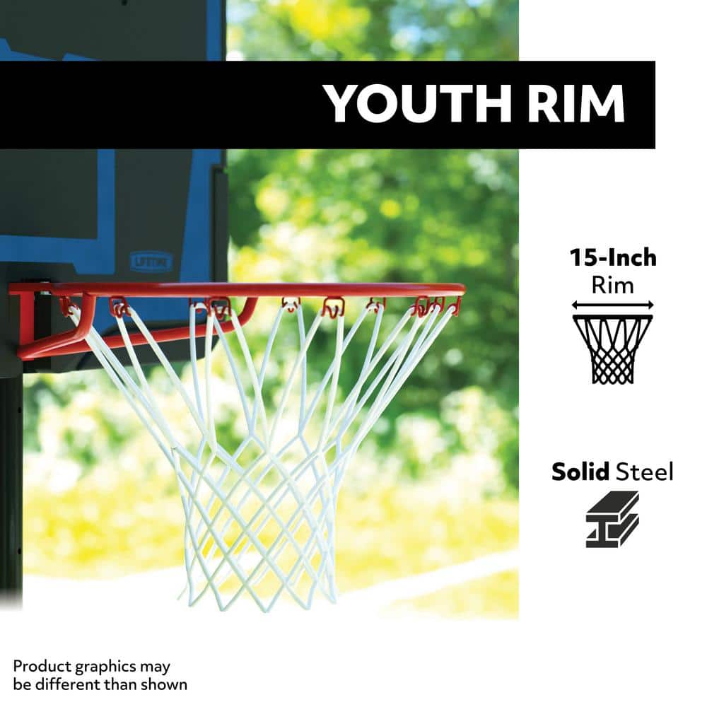 Adjustable 32" Black Polycarbonate Portable Basketball Hoop