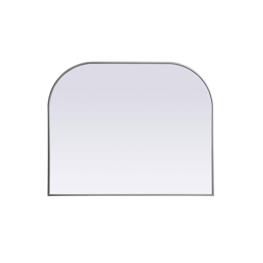 Simply Living 42 in. W x 34 in. H Arch Metal Framed Silver Mirror