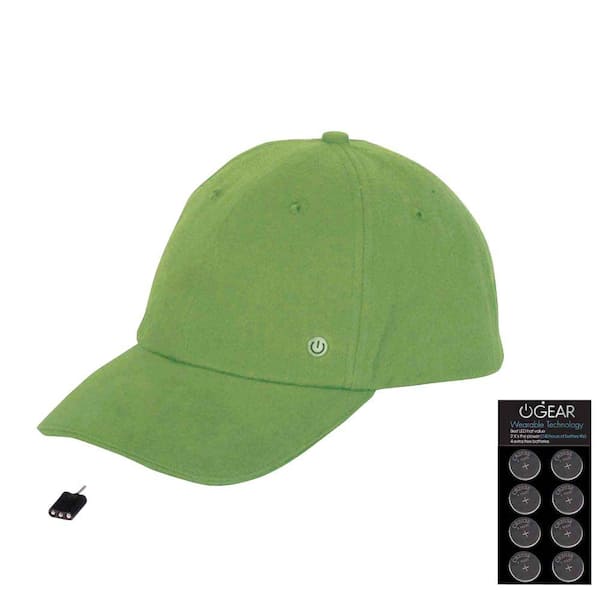 Power Gear Coin Battery Hat with Attachable LED Light, Green