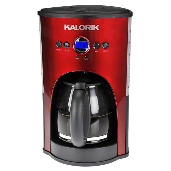 KALORIK Red Programmable 12 Cup Coffee Maker