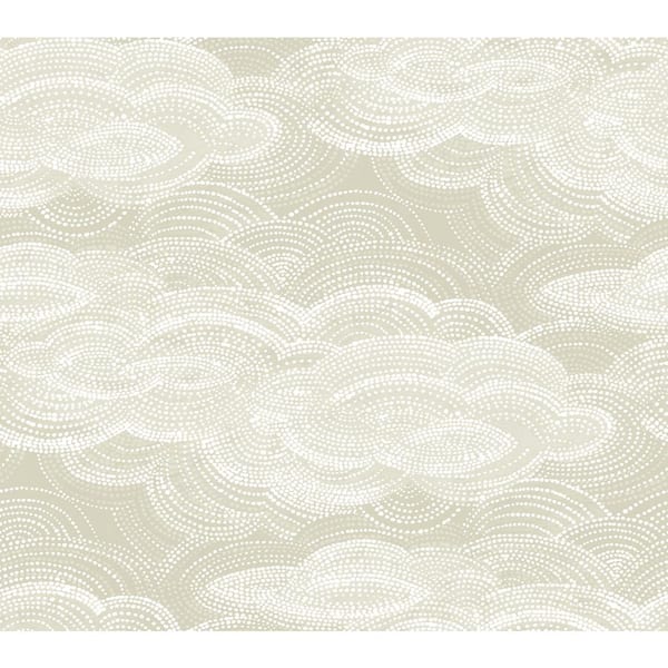 A-Street Prints Vision Stipple Clouds White Nonpasted Non Woven Wallpaper Sample