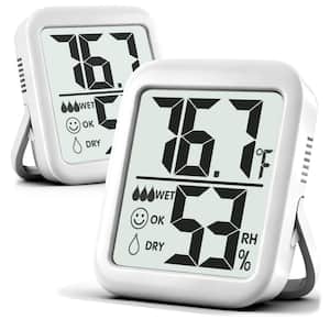Digital Wireless Indoor Thermometer Hygrometer 2 Pack Large LCD Room Temperature Humidity Monitor for Home