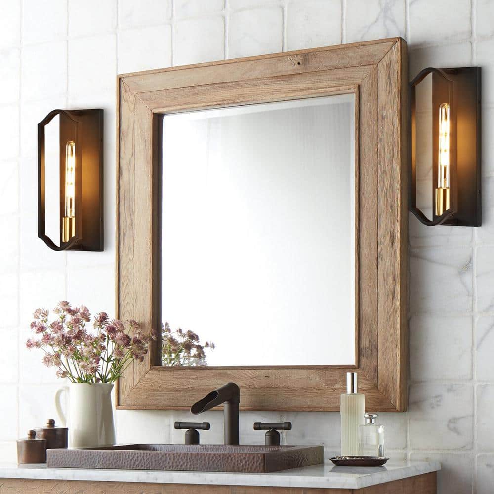 Black and Bronze Iron Dimmable Wall Sconce Light