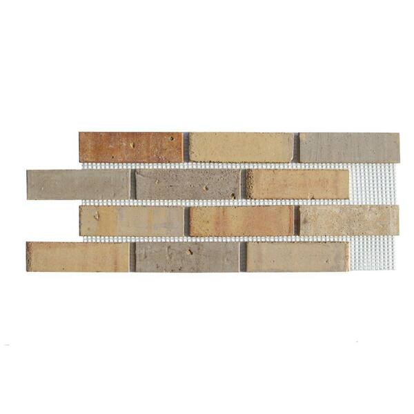 Old Mill Brick Brickwebb Pony Express Thin Brick Sheets - Flats (Box of 5 Sheets) - 28 in x 10.5 in (8.7 sq. ft.)