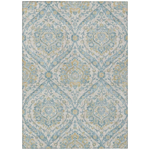 Chantille Machine Washable Indoor/Outdoor Abstract ACN2703 Ivory 10 ft. x 14 ft. Area Rug