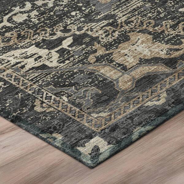 Chantille Machine Washable Indoor/Outdoor Abstract ACN3169 Black 2 ft. x 3 ft. Accent Rug