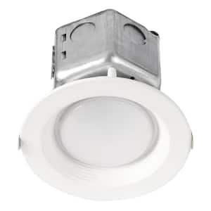65-Watt Equivalent 10-Watt 4 in. Dimmable White Integrated LED Recessed Canless Retrofit Trim 120-277V Cool White 99612