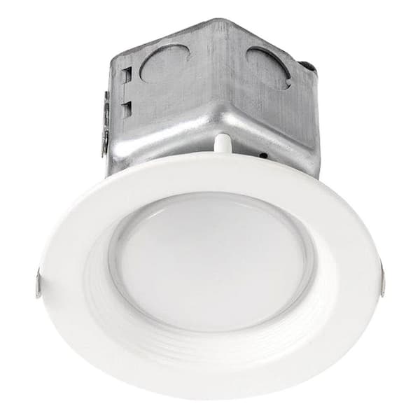 HALCO LIGHTING TECHNOLOGIES 65-Watt Equivalent 10-Watt 4 in. Dimmable White Integrated LED Recessed Canless Retrofit Trim 120-277V Cool White 99612